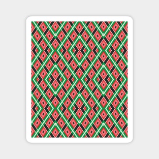 Red buffalo check-plaid-tartan pattern Magnet