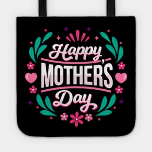 Happy Mother's Day Heart and Flower Tote