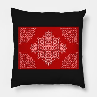 Dot Kolam, Rangoli, Indian traditional art Pillow