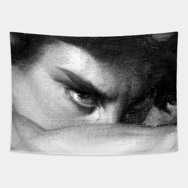 reinterpretation of the gaze of The Fallen Angel black and