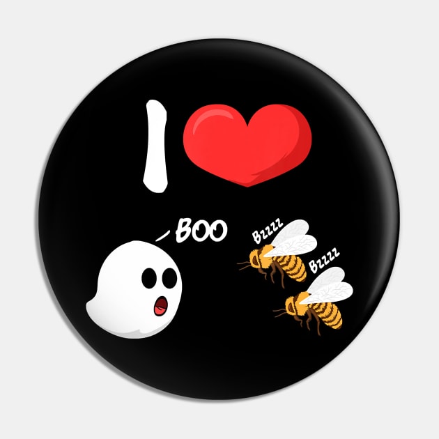 I Love Boo Bees Funny Adult Humor Pin by JaydeMargulies