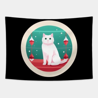 Turkish Van Cat Xmas Ornament, Love Cats Tapestry