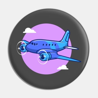 Airplane Propeller Cartoon Pin