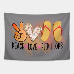 Peace Love and Flip Flops Tapestry