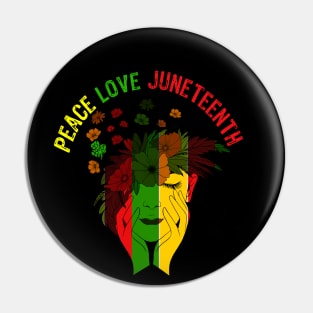 peace love Juneteenth 2024 St Patricks day Pin