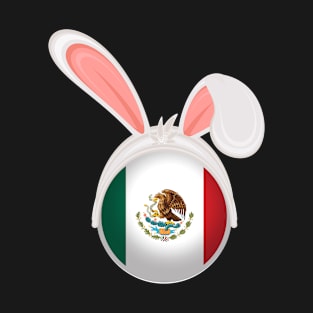 happy easter Mexico bunny ears flag cute designs T-Shirt