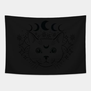 Celestial Kitty Cat PURPLE COLOR Tapestry