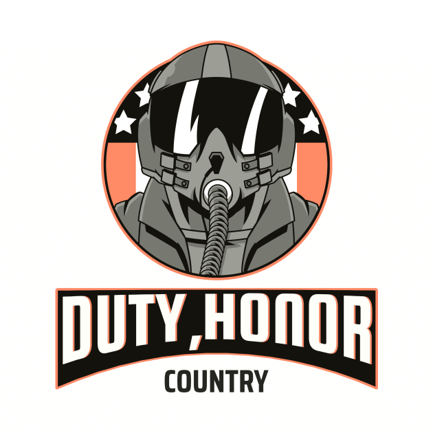DUTY, HONOR, COUNTRY. MILITARY T SHIRT by Meow Meow Cat