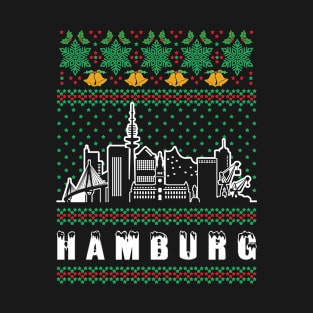 Hamburg Germany Ugly Christmas T-Shirt