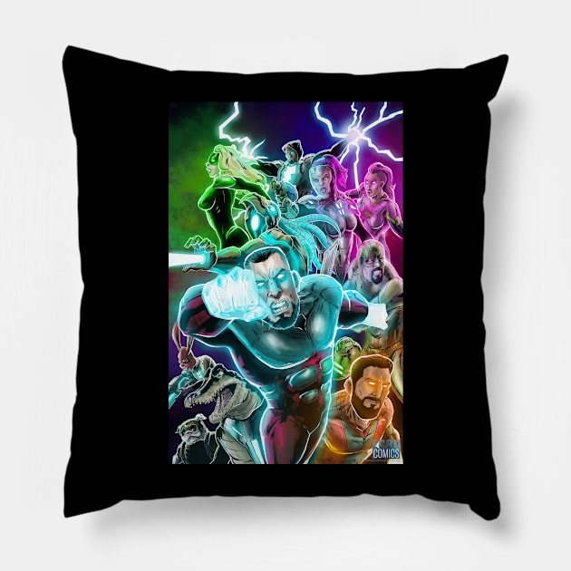 ECRU COMICS E.H.V.A. Pillow by carrillo_art_studios