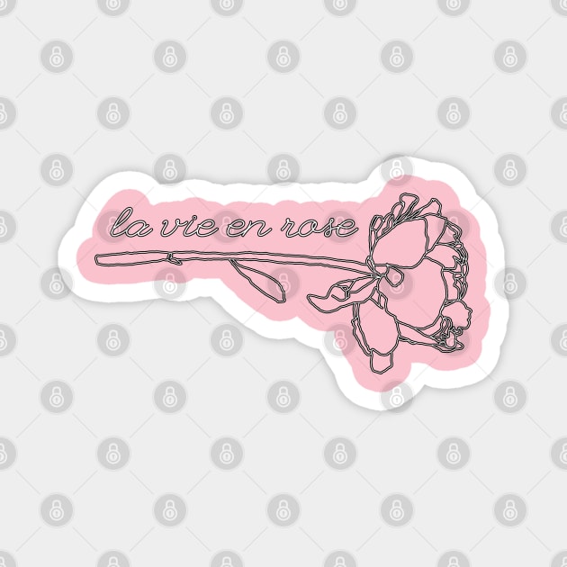 life in pink - la vie en rose Magnet by mareescatharsis