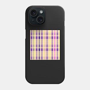 Vaorwave Aesthetic Catriona 1 Hand Drawn Textured Plaid Pattern Phone Case