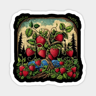 Cool Strawberry Plants by Night Magnet