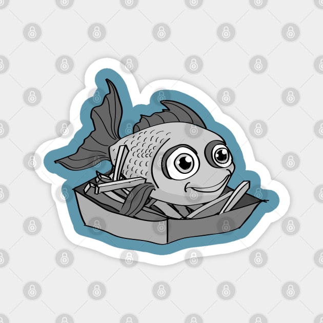 Fish and chips Fish Magnet by vixfx