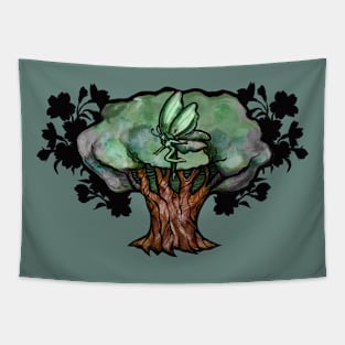 Green tree Fairy Tapestry