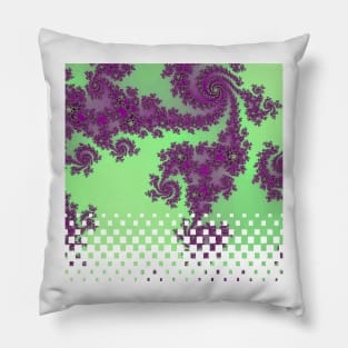 Purple Lace Fractal Art Pillow