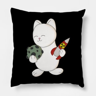 Cat Nukes Moon Pillow