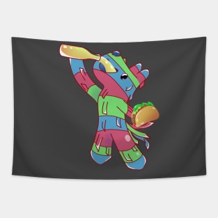 Funny Cartoon Pinata party Tapestry