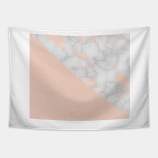 Rose gold marble and soft blush pink Tapestry