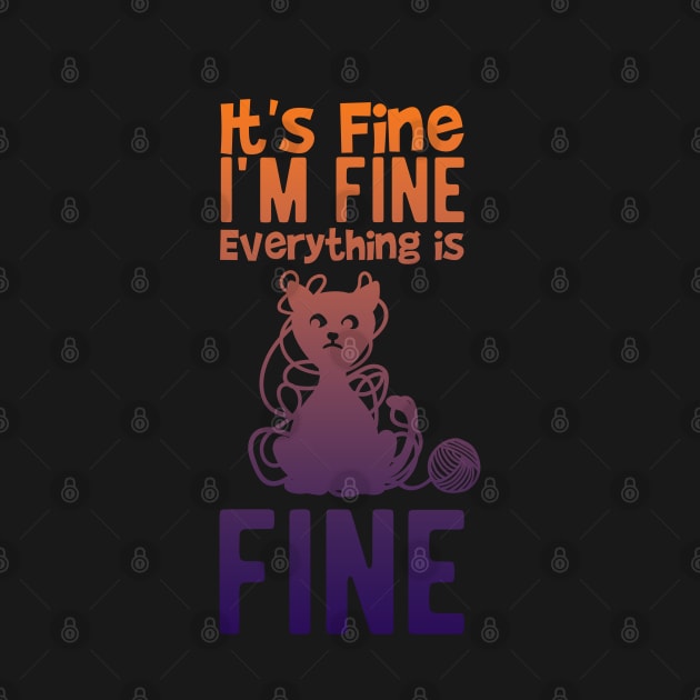 I am Fine Cat Bad Lucky Cat by piksimp