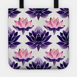 Pink and purple lotus Tote