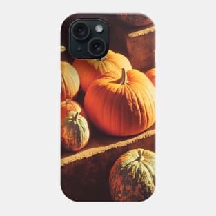 Pumpkin seamless pattern design Phone Case