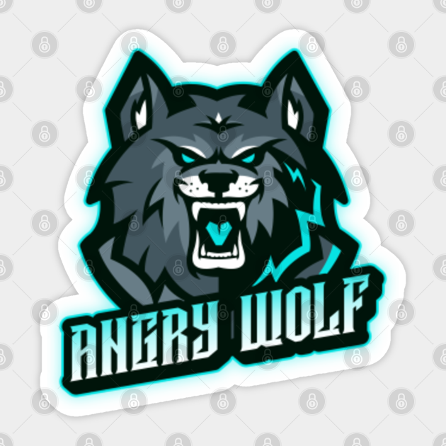 3d Angry Wolf Illustration Wolf Sticker Teepublic