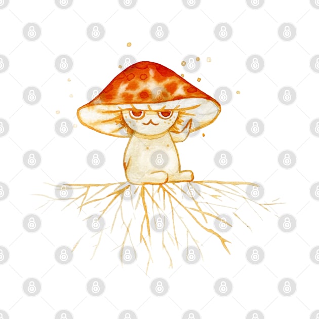 Baby mushroom creature by Hana Nekrep Art