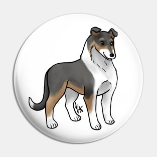 Dog - Smooth Collie - Tri-color Pin