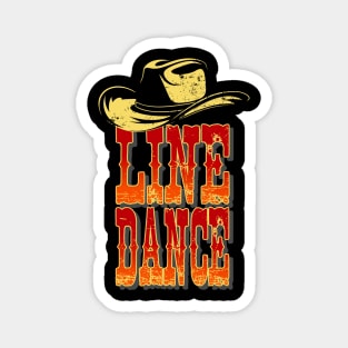 Line Dance Western Dance Logo Magnet