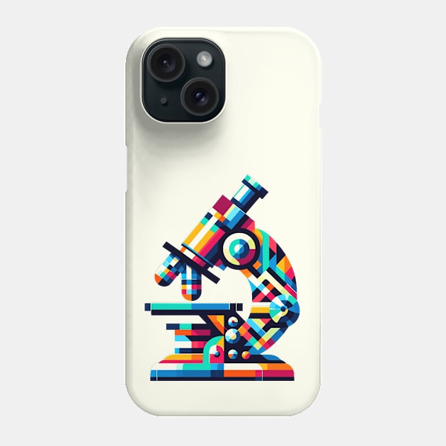 Vibrant Science Microscope: Artistic Laboratory Tool Phone Case by AmandaOlsenDesigns