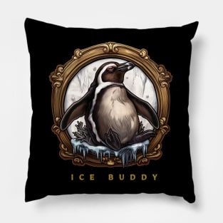 Penguin "Ice Buddy" , Penguin Gift , Penguin Lover , Penguin Cartoon Pillow