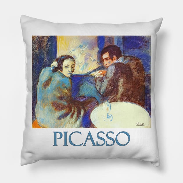 Scene in a Cabaret (1902) by Pablo Picasso Pillow by Naves