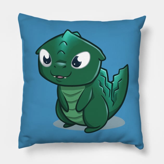 Baby Kaiju Pillow by jpowersart