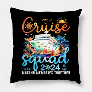 Cruise Squad 2024 Family Group Matching Summer Vacation Pillow
