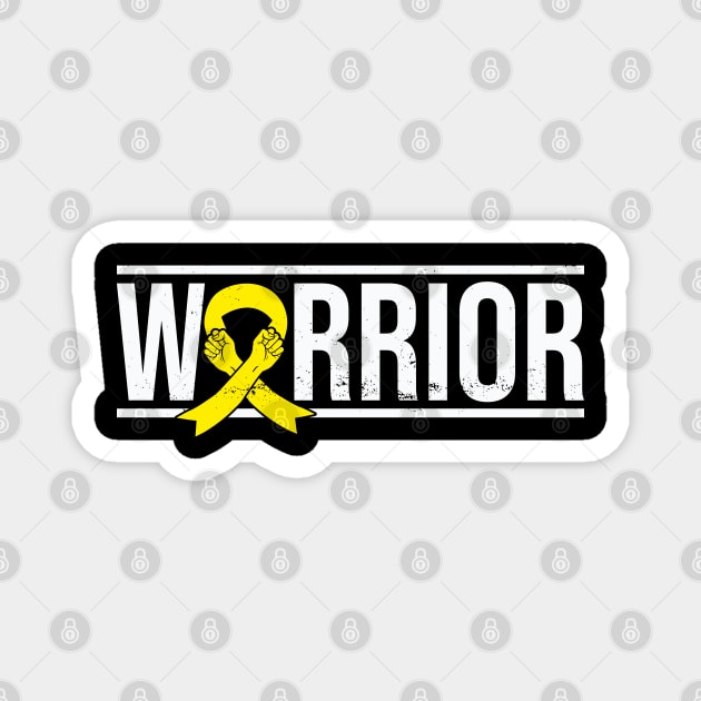 Endometriosis Warrior with Yellow Awareness Ribbon Magnet by GiftTrend