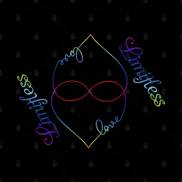 Limitless Love Rainbow Heart Polyamorous Design by Wanderer Bat