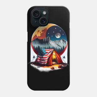 Adventure Awaits: Explore the Great Outdoors with Cool Hiking and Camping Motifs in the USA Phone Case