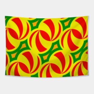 Cute Japanese Disc Swirl Pattern Tapestry