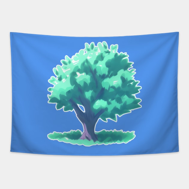 Protect the Earth Digital Tree Painting (MD23ERD002b) Tapestry by Maikell Designs