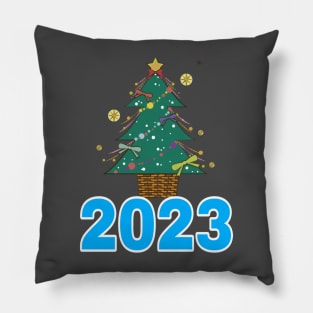 Christmas tree 2023 T-Shirt Pillow