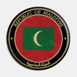 Vintage Republic of Maldives Asia Asian Flag Pin