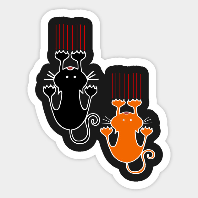 Cat Scratching Post Cat Scratching Post Sticker Teepublic Au