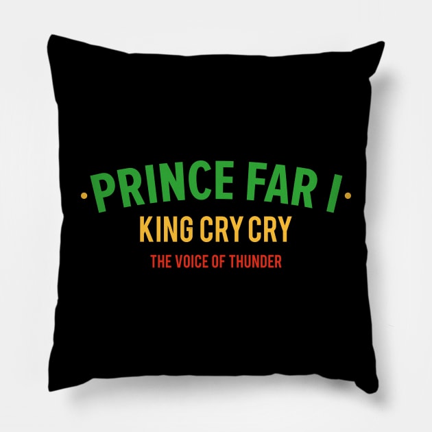 Reggae Royalty: Prince Far I - The King of Cry Cry Pillow by Boogosh
