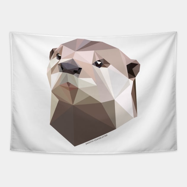 Smooth-Coated Otter Tapestry by GeometricWildlife