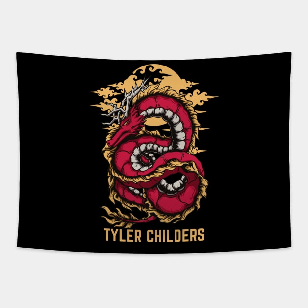 Flying Dragon Tyler Childers Tapestry by Teropong Kota