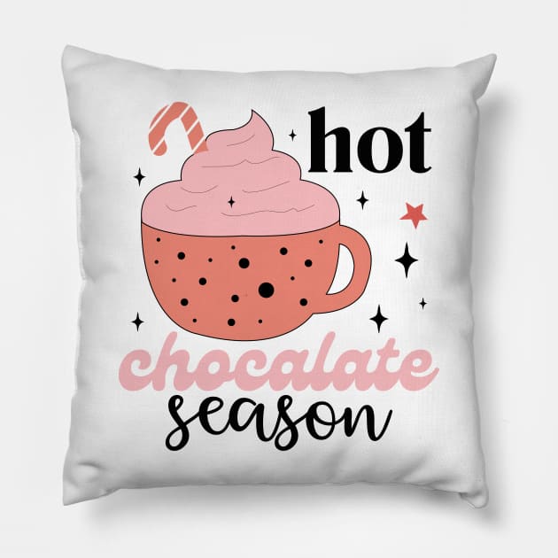 Hot Chocolate Season Pillow by MZeeDesigns