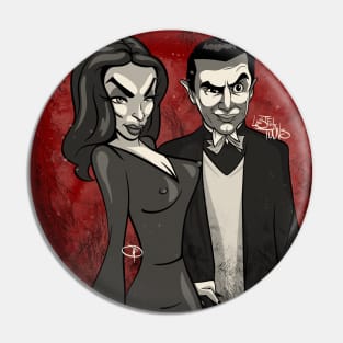 Vampira & Dracula Pin