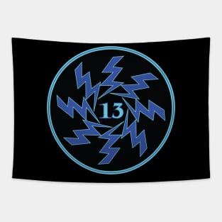 13 Lightning Blue Tapestry