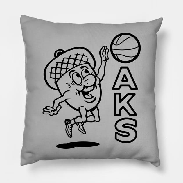 Defunct Oakland Oaks ABA Basketball Pillow by LocalZonly